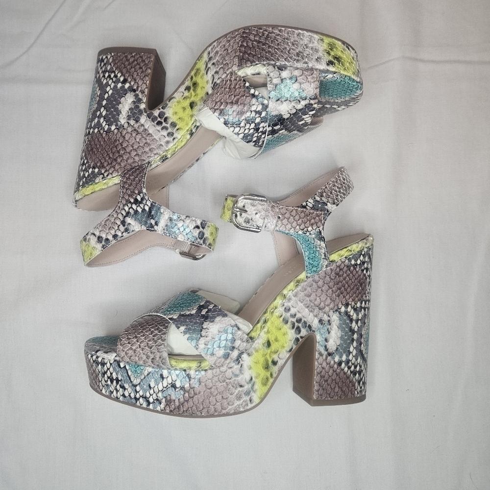 Kate Spade Grace Platform Sandals Lemon Sorbet NIB Retail $228 Sold Out - Picture 11 of 14